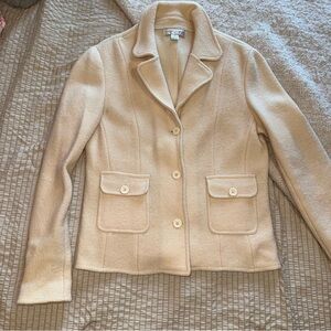 Vintage Cream Wool Casual Corner Jacket medium